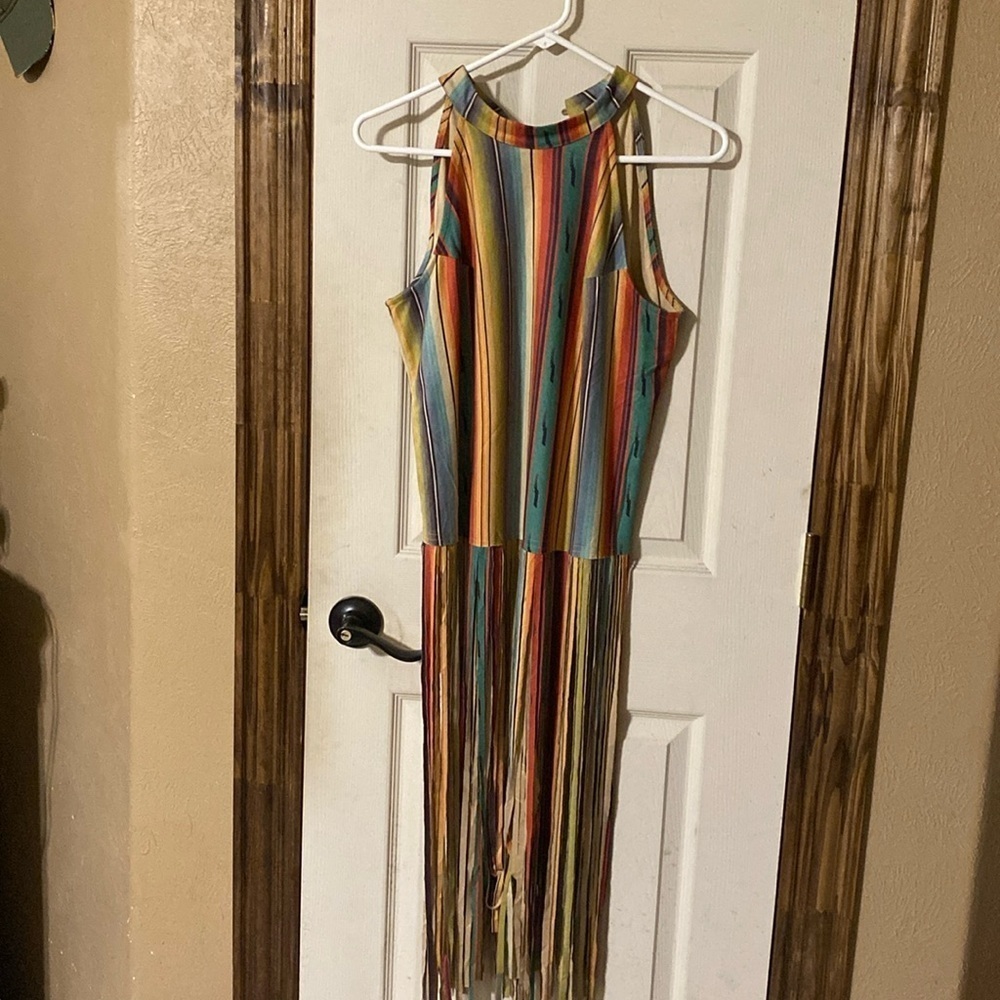 Western fringe blouse
